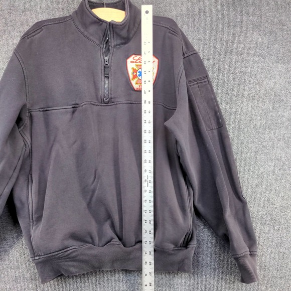 5.11 Tactical Mens 1/4 Zip Sweatshirt Black Size L Eli Lilly Fire Dept Logo - Picture 4 of 15